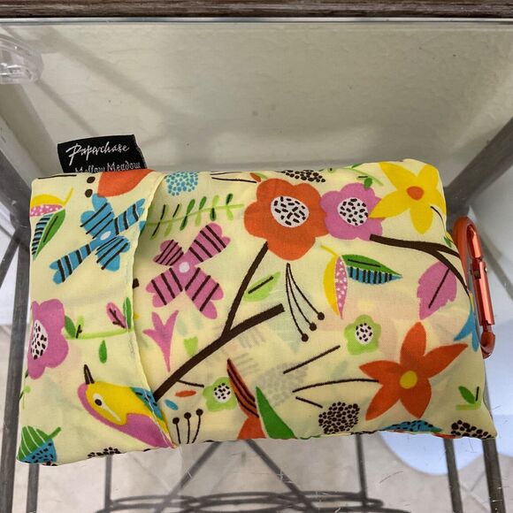 Paperchase Mellow Meadow Reusable packable Tote Shopper w clip - Picture 2 of 7